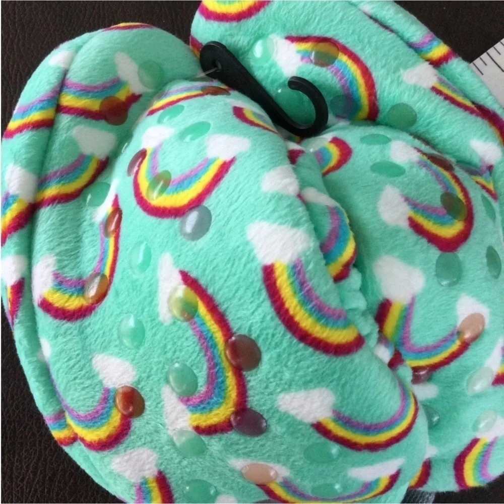 Fuzzy Babba Babba Buddies rainbow themed girls size S/M shoe size 8-13